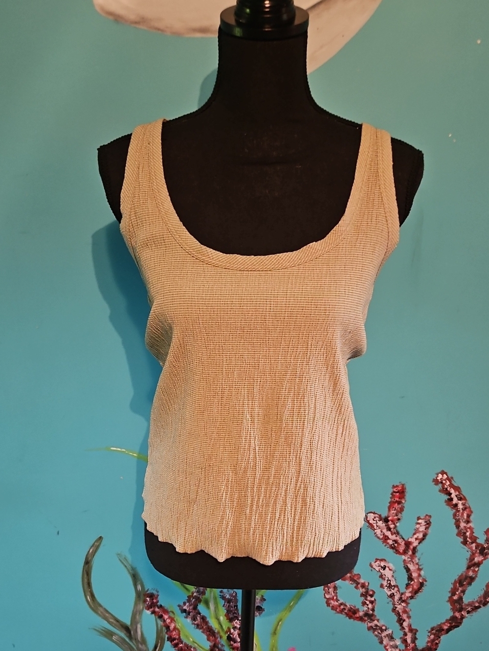 Zara Beige Ribbed Tank Top - Women